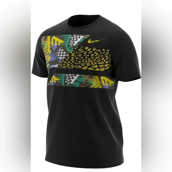 Nike Dry Culture Clash T-shirt Black Short Sleeve Tee Large Or - Picture 1 of 10